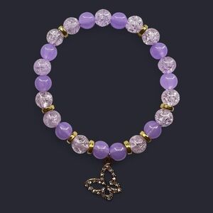 ✨ Lavender Dreams Butterfly Charm Bracelet ✨